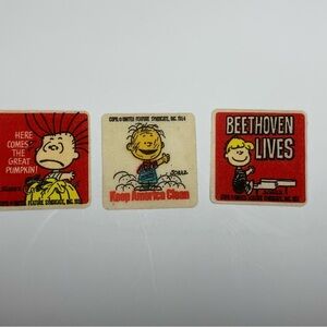 Vintage Charles Schulz Screen Print Patches 1951 1952 1954